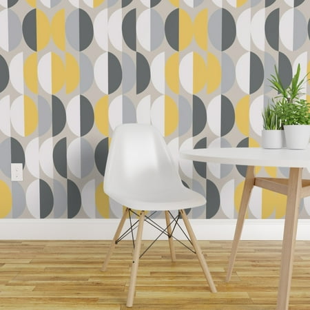 Peel-and-Stick Removable Wallpaper Eggs Banana Midcentury Modern Retro Vintage